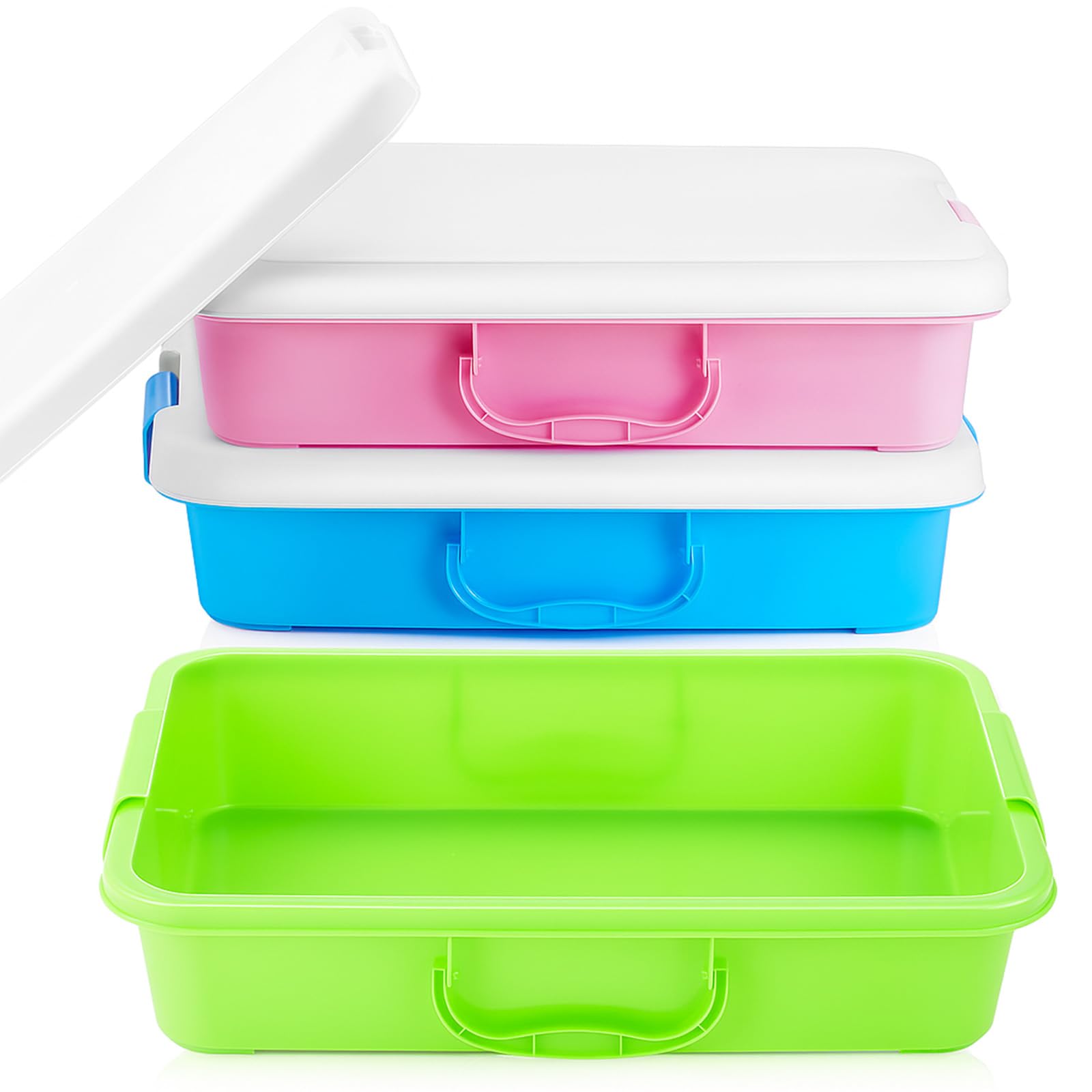 Amazon.co.jp: Suzile 3個 小型 ポータブル サンドトレイ 蓋付き